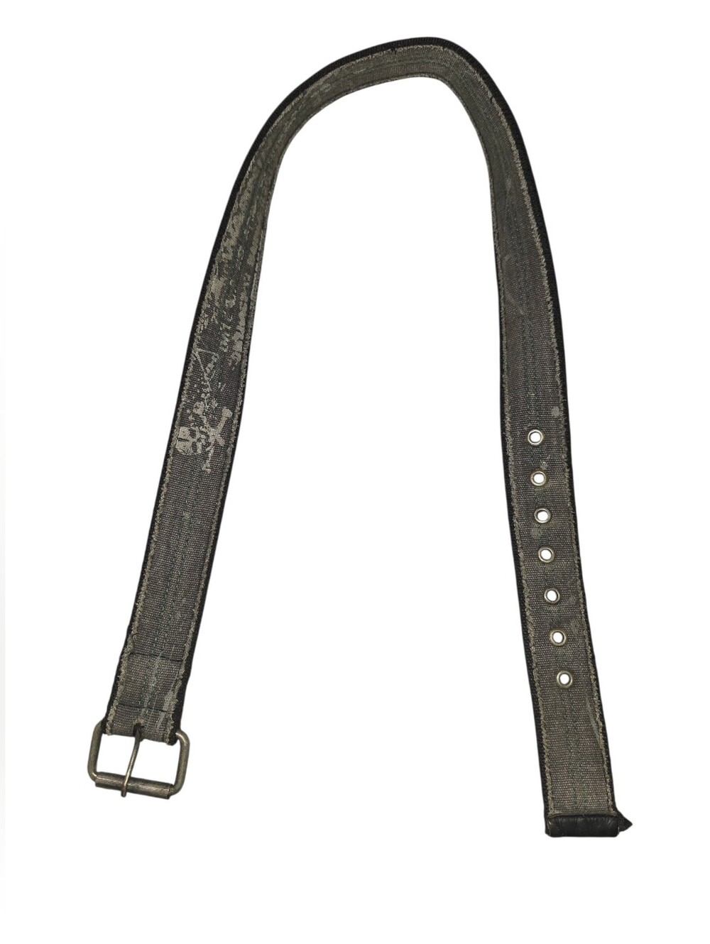 9/6/18. Women's Metallic Gothic Style Gray Fabric Belt with Silver Buckle